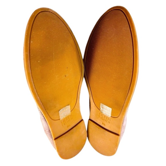 EILEEN FISHER Notion Ballet Flat, Patent/High Shine, Color Gray/tan, Size 8.5 - Picture 6 of 8